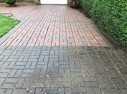 Part driveway cleaning