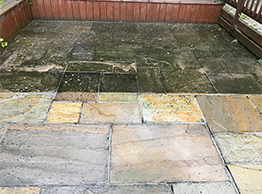 Patio part cleaned